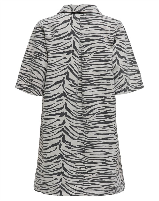 Gry Zebra Denim Kjole